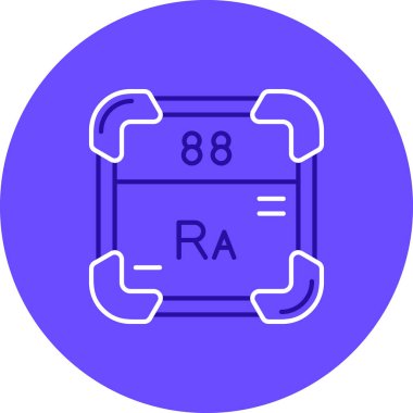 Bir kimyasal simgenin vektör illüstrasyonu