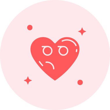 Kalp. Web simgesi basit illüstrasyon