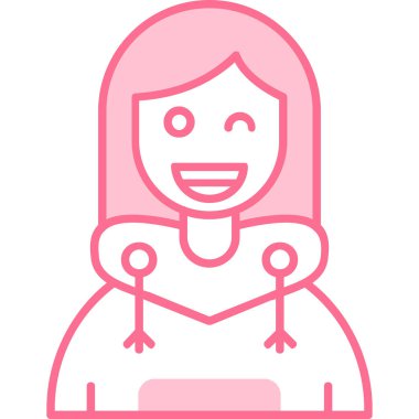 Eşarplı bir kadının vektör çizimi