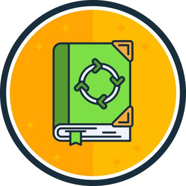 kitap ikonu vektörü. İnce çizgi işareti. İzole edilmiş kontür sembolü gösterimi