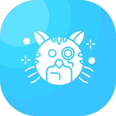 Doldurulmuş hayvan kedi simgesi - taslak biçimi