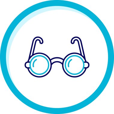 Gözlük simgesinin vektör illüstrasyonu