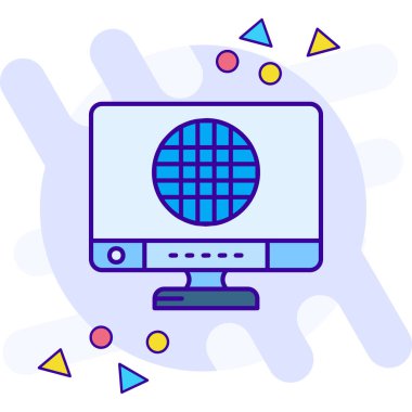 Bilgisayar simgesi tasarım vektör illüstrasyon