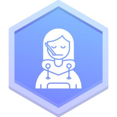 kadın simge vektör illüstrasyonu