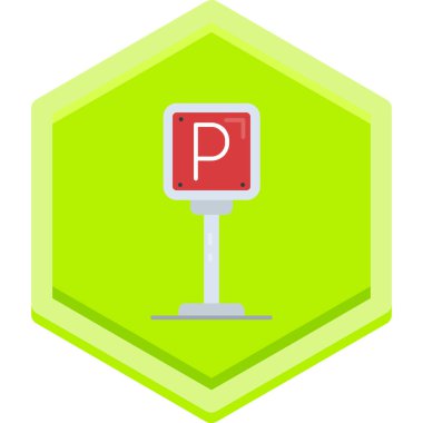 Park işareti vektör simgesi