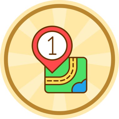 Harita konumu vektör simgesi