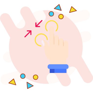 düz biçimli parmak izi jesti simgesi