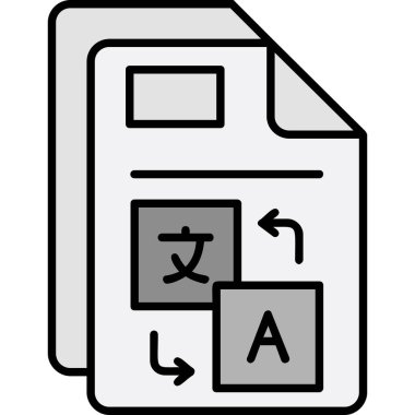 Dosya. Web simgesi basit illüstrasyon