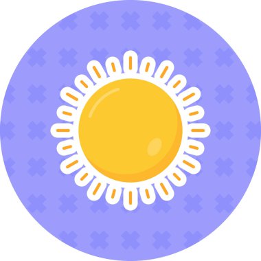 Güneş ikonu. Web tasarımı basit illüstrasyon