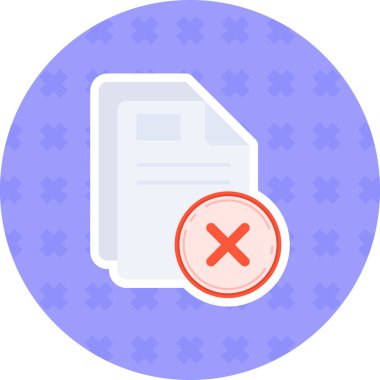 belge dosya simgesini düz biçiminde sil