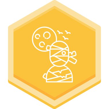 Bir çemberdeki cadılar bayramı simgesinin vektör çizimi