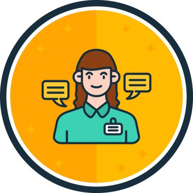 konuşma balonları kadınla