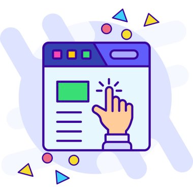 Web tasarım simgesi, vektör illüstrasyonu