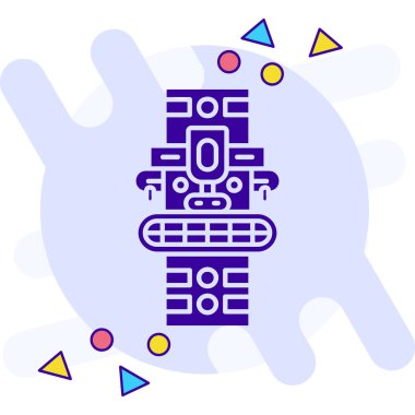 Devre kartı olan bir robotun vektör simgesi