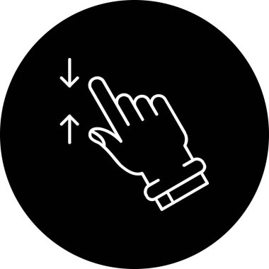 Parmak simgesi olan bir elin vektör çizimi