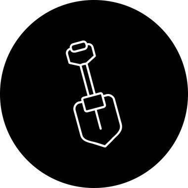 kürek simgesi vektör illüstrasyonu