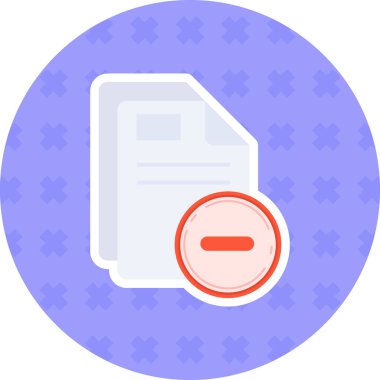 belge silme simgesini düz biçimde sil