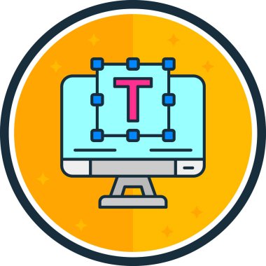 Bilgisayar. Web simgesi basit illüstrasyon