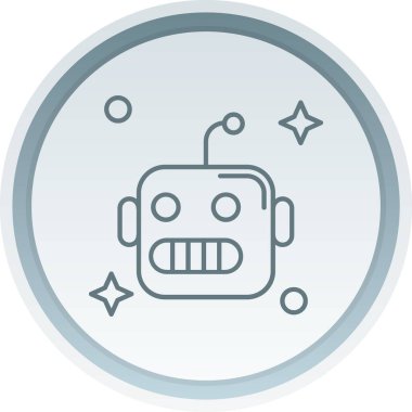 robot. Web simgesi basit illüstrasyon
