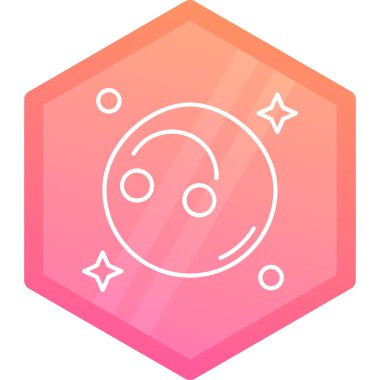 Uzun gölgeli yuvarlak bir rozetin vektör simgesi