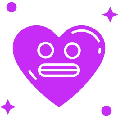 Kalp. Web simgesi basit illüstrasyon