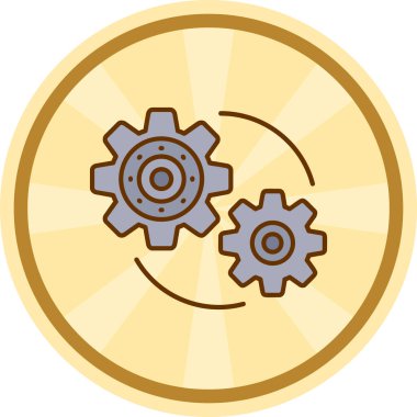 dişli simgesi vektör illüstrasyonu