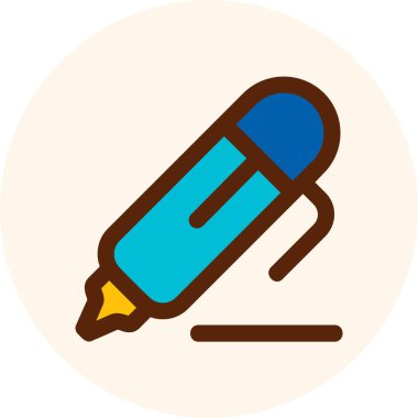 Kalem. Web simgesi basit illüstrasyon