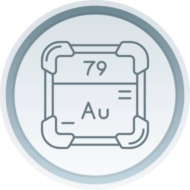 Benzersiz atom sembolü vektör illüstrasyon simgesi