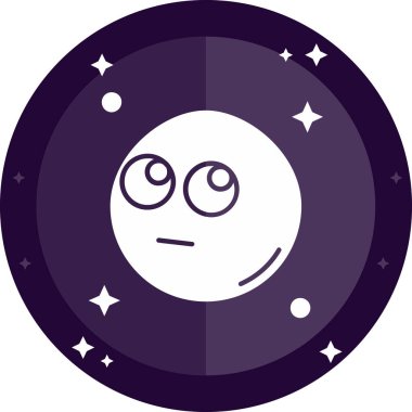 Ay. Web simgesi basit illüstrasyon