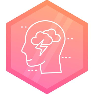 beyin ikonu vektör illüstrasyonu