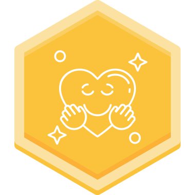 Şirin bir simgenin vektör illüstrasyonu