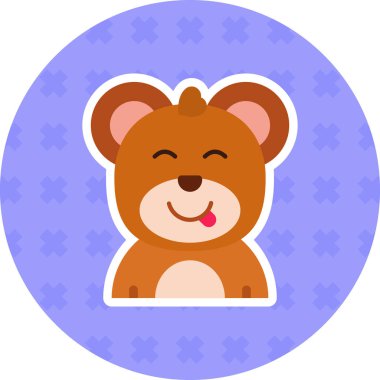 Ayı. Web simgesi basit illüstrasyon