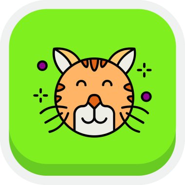 kedi yüz simgesi modaya uygun izole edilmiş arkaplan