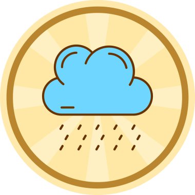 Bulut. Web simgesi basit illüstrasyon