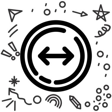 özet biçiminde yön ok simgesi