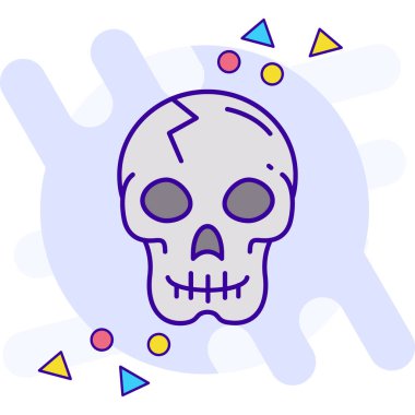 Cadılar Bayramı simgesi tasarımı, vektör illüstrasyonu