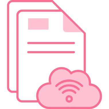 Bulut Hesaplama. Web simgesi basit illüstrasyon