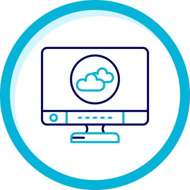 Soyut arkaplanda dizüstü bilgisayar simgesi izole edildi