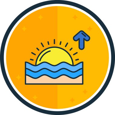 Bir plaj simgesinin vektör çizimi