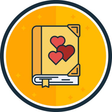 Kalp. Web simgesi basit illüstrasyon