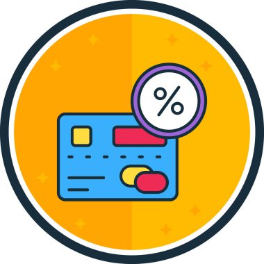 Alışveriş indirimi ikon vektörü. renkli ince çizgi çizimi. izole kontur sembolü