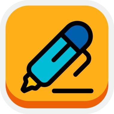 Kalem simgesi, vektör illüstrasyonu