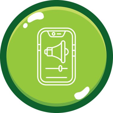 Moda çemberi izole edilmiş arka planda cep telefonu simgesi