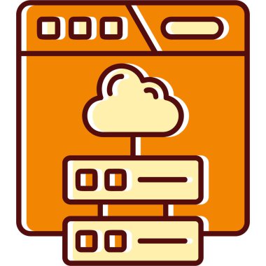 Bulut hesaplama vektörü modern simgesi