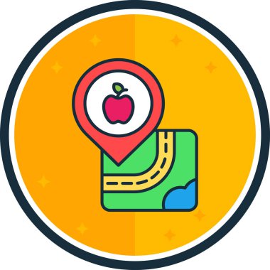 Harita konumu vektör simgesi