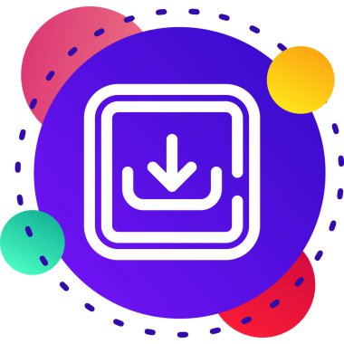 Renkli kağıt alışveriş poşeti simgesi beyaz arkaplanda izole edildi. Paket işareti. Renkli taslak düğmesi. vektör illüstrasyonu