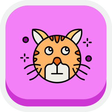 kedi simgesi, vektör illüstrasyonu