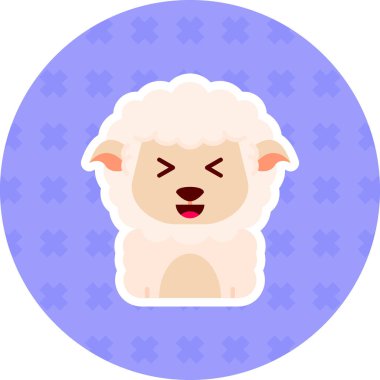 Koyun ikonu. vektör illüstrasyonu