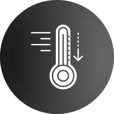 beyaz arkaplanda izole edilmiş modayı gösteren termometre simgesi.