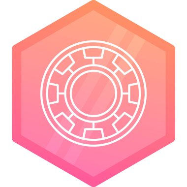 Kumarhane çipleri. Web simgesi